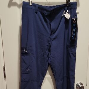NFINITY Men's Scrubs Deep Blue Cargo Pants